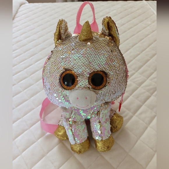 TY Adorable Unicorn Backpack - Picture 3 of 3